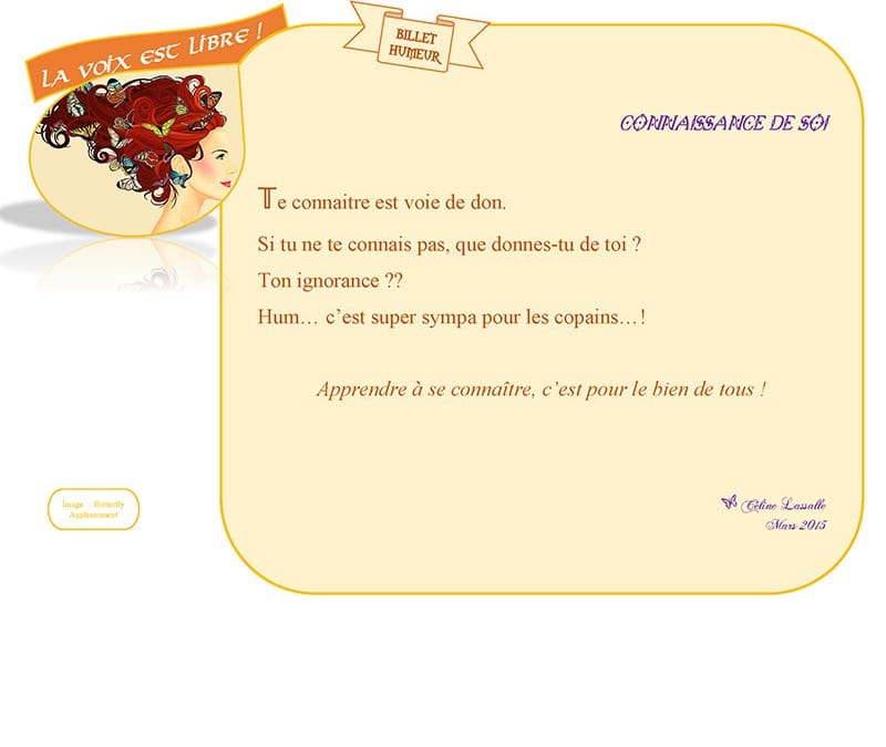 Te connaître est une voie de don…